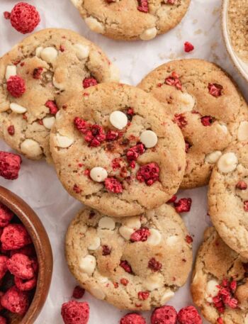 raspberry cheesecake cookies