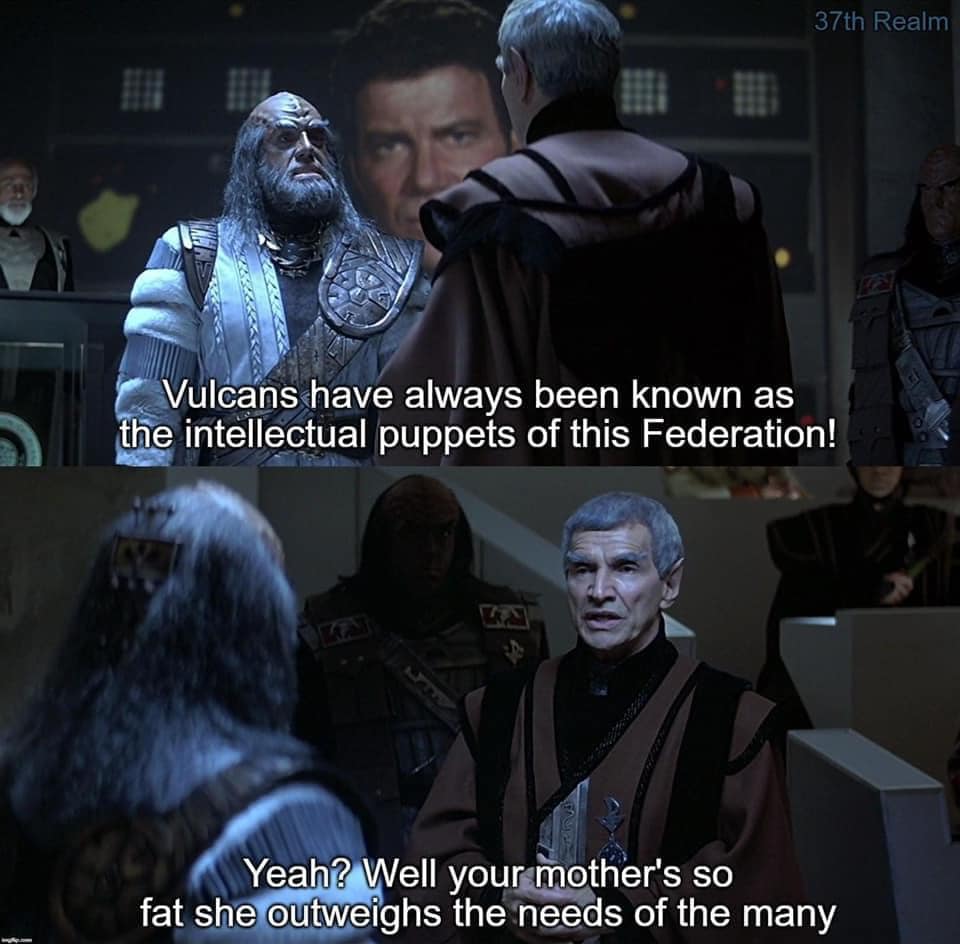 Sarek and Klingon Ambassador from ST4.