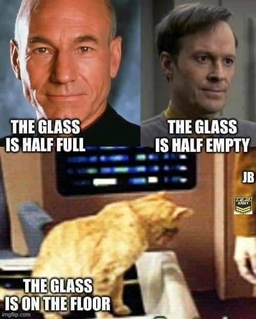 Picard, Barclay, and Spot.