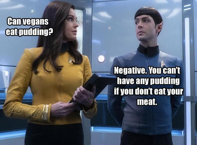 Number One and Spock in a turbolift.