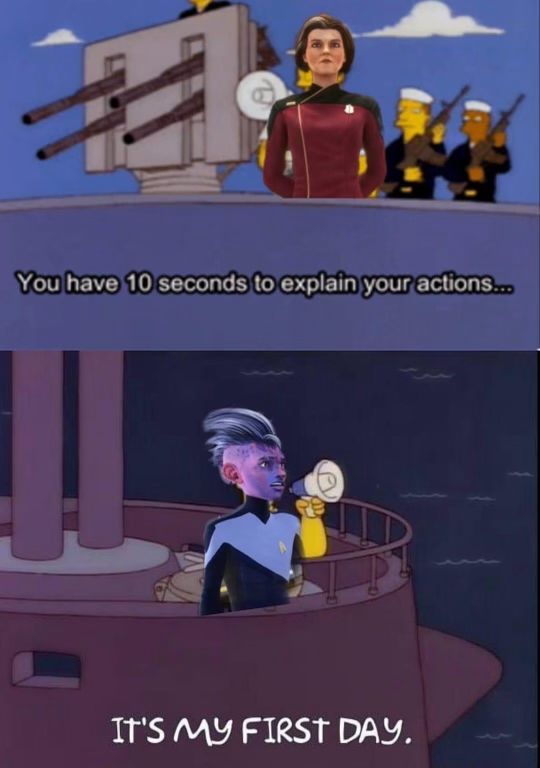 Janeway talking to Dal about what he has been doing.