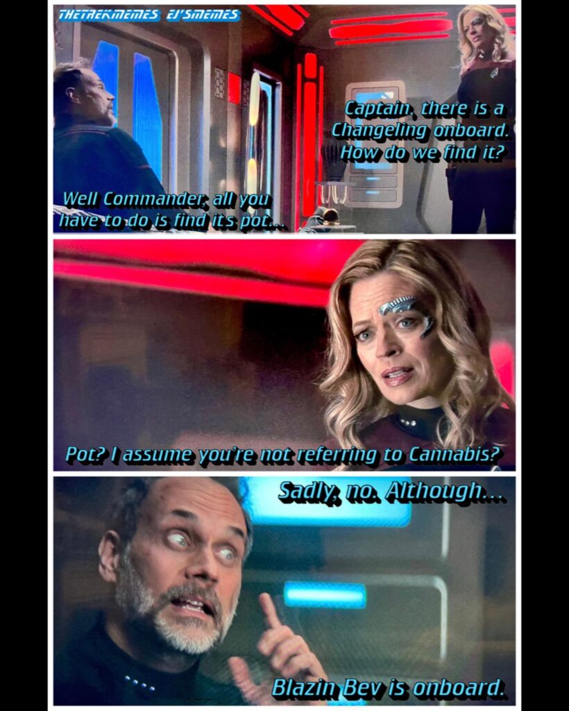 Seven talking to Shaw about changeling onboard